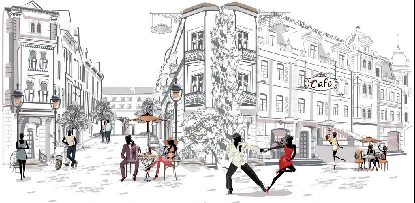 Wallpaper restaurant balade parisienne