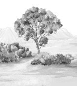 Black and white poetic landscape wallpaper