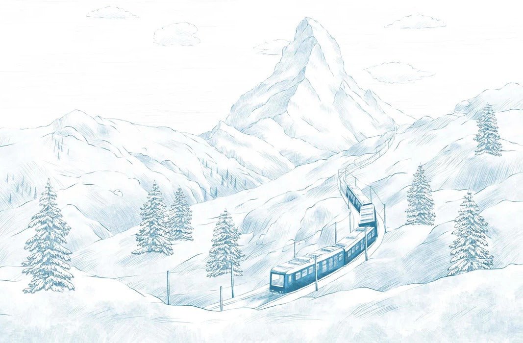 Blue Matterhorn panoramic wallpaper