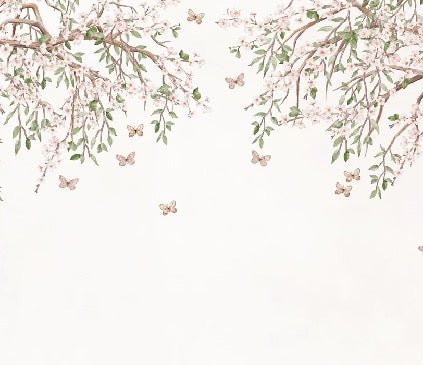 Butterflies and flowers wallpaper