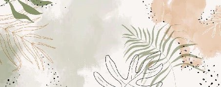 Panoramic vegetal watercolor wallpaper