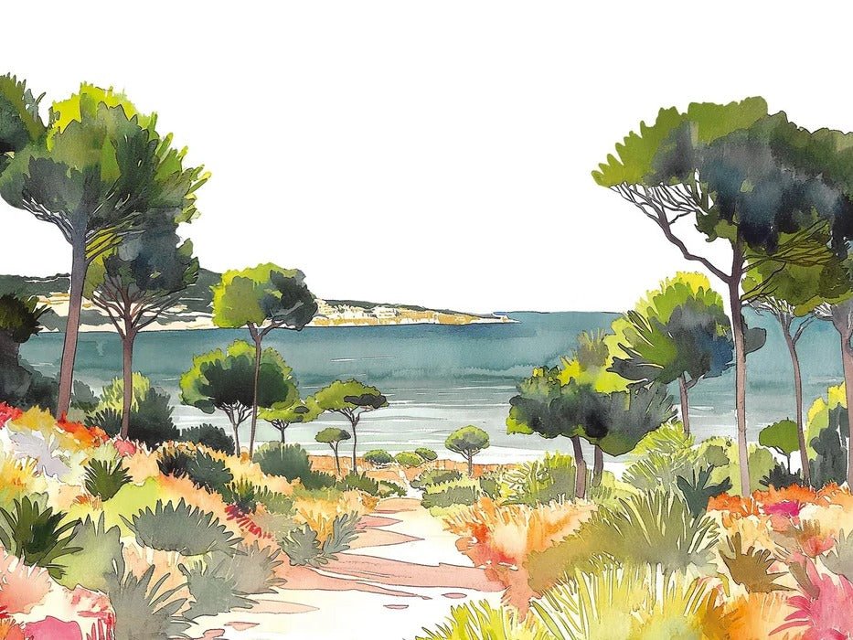 Panoramic summer air wallpaper