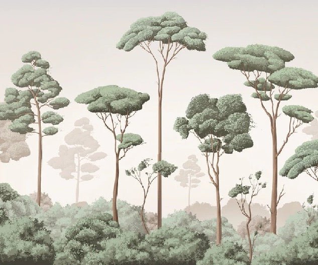 Pine forest breeze wallpaper