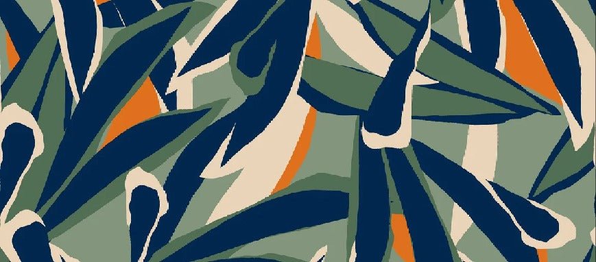 Panoramic plant sketch wallpaper