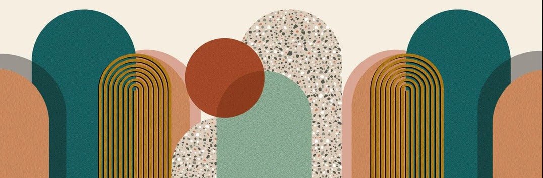 Art pop deco graphic trend wallpaper