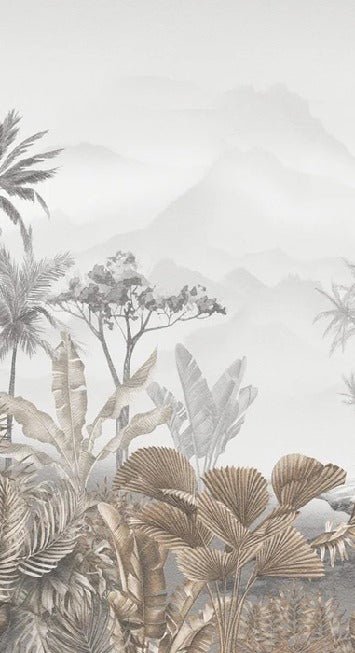 Tropical sepia wallpaper