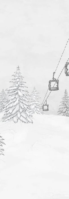 Black & white gondola mountain wallpaper