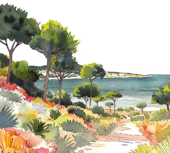 Panoramic summer air wallpaper