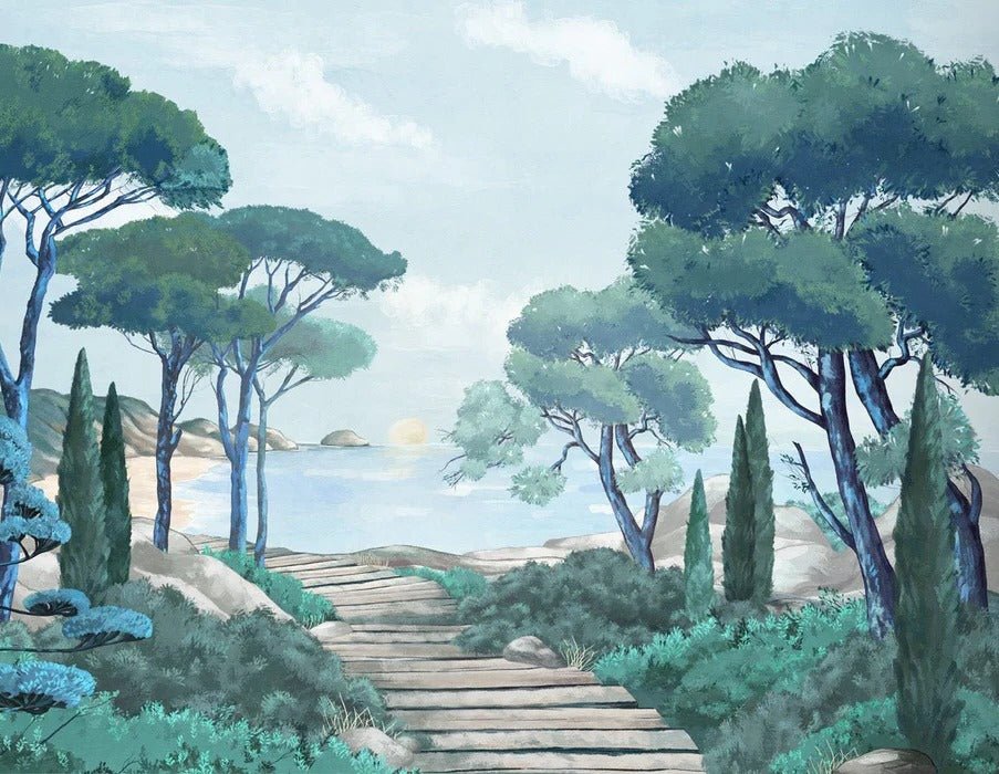 Papier peint balade dans les calanques, XXL, tendance