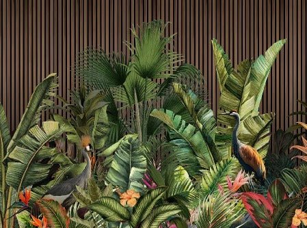 Panoramic tasseau vegetal wallpaper