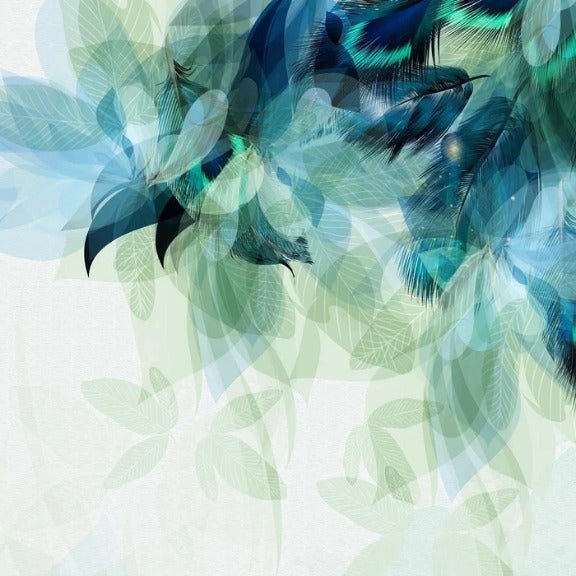 Peacock Ethnic Feather Wallpaper