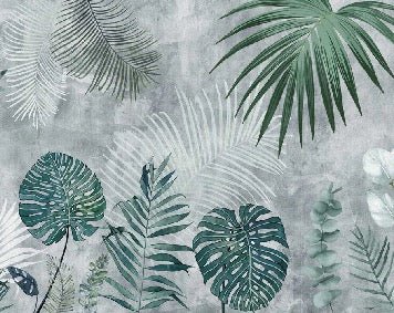 Biophilic Jungle Monochrome wallpaper