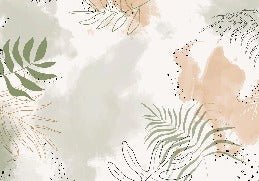 Panoramic vegetal watercolor wallpaper