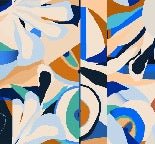 Papier peint abstrait vibrant, XXL, tendance