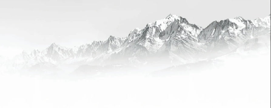 Mont Blanc in the mist black and white wallpaper