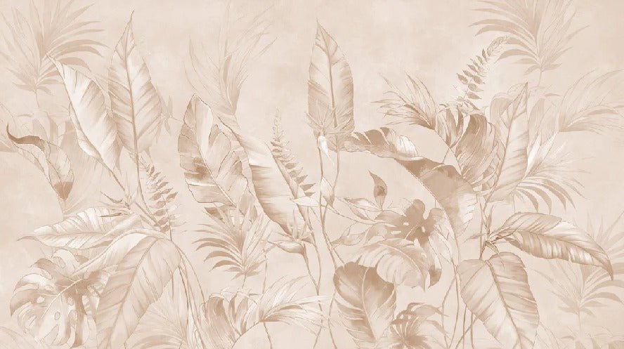 Elegant powdered jungle wallpaper