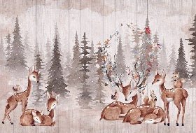 Children's bedroom wallpaper douces biches