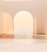 Panoramic sunset arch design wallpaper