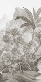 Picturesque jungle panoramic wallpaper