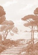 Wallpaper stroll in the calanques terracotta