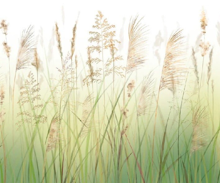 Gradient wheat field flower wallpaper