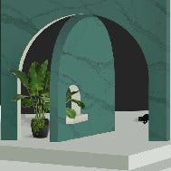 Hotel trompe l'oeil wallpaper