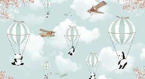 Hot-air balloon panda wallpaper