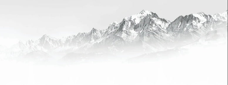 Mont Blanc in the mist black and white wallpaper