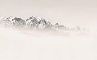 Mont Blanc in sepia mist wallpaper
