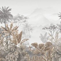 Tropical sepia wallpaper