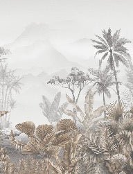 Papier peint tendance tropical sepia, XXL, tendance