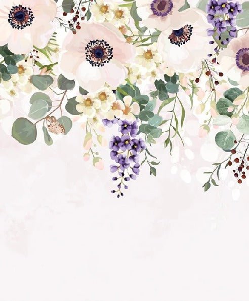 Provence floral wallpaper