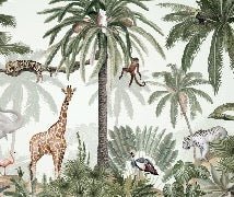 Children's wallpaper peaceful jungle
