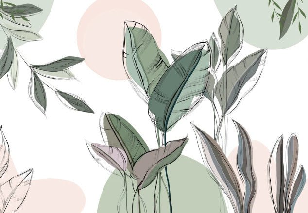 Panoramic green wallpaper