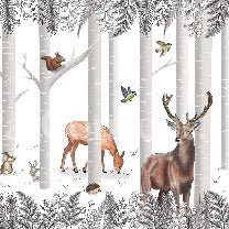 Enchanted wood and animals wallpaper