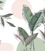 Green graphic plant panoramic wallpaper