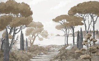 Wallpaper stroll in the calanques brown