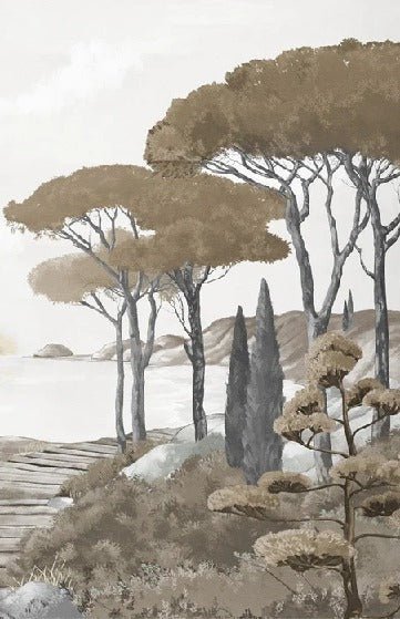 Wallpaper stroll in the calanques brown