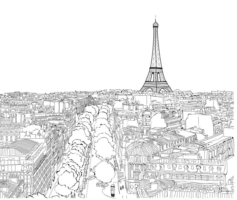 Papier peint panoramique Paris, XXL, tendance