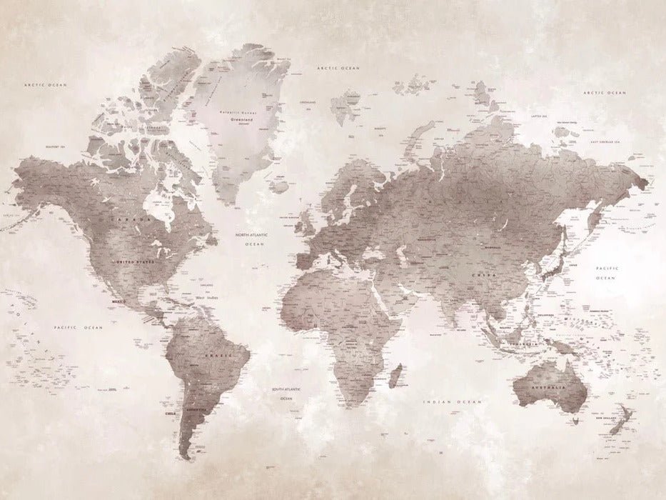 Timeless world map wallpaper