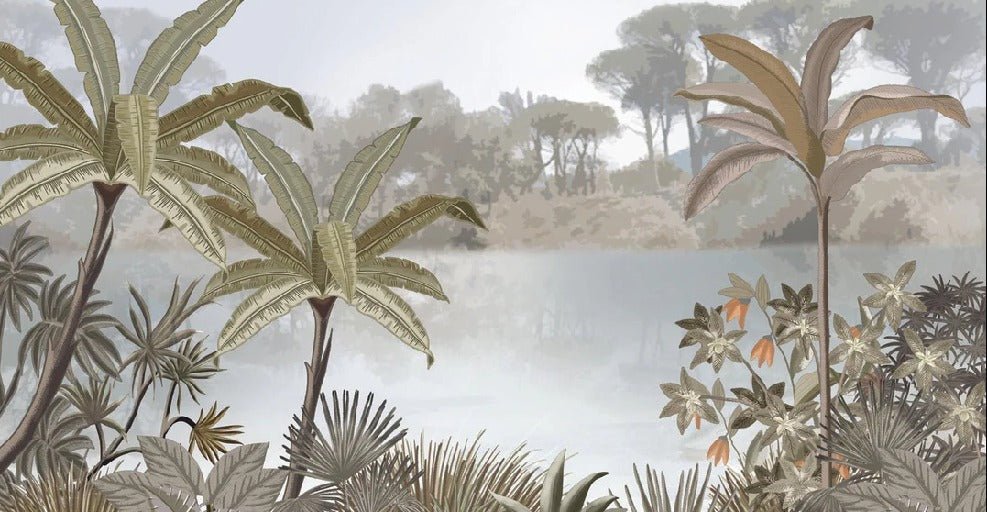 Custom wallpaper Jungle painting trend