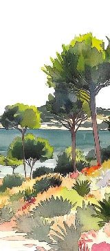 Summer air panoramic wallpaper