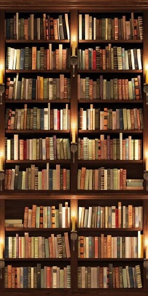 Authentic Library Trompe l'oeil Wallpaper