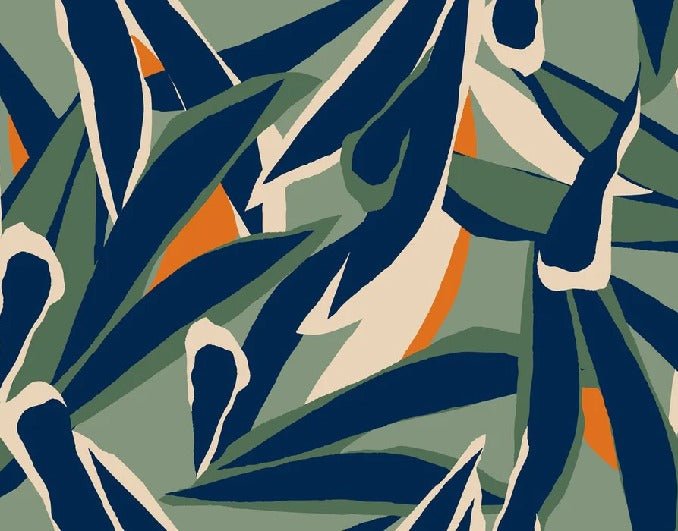 Panoramic plant sketch wallpaper