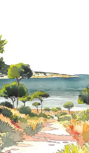 Panoramic summer air wallpaper