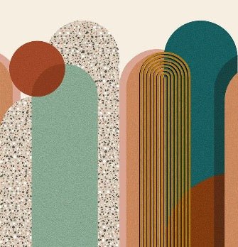 Art pop deco graphic trend wallpaper