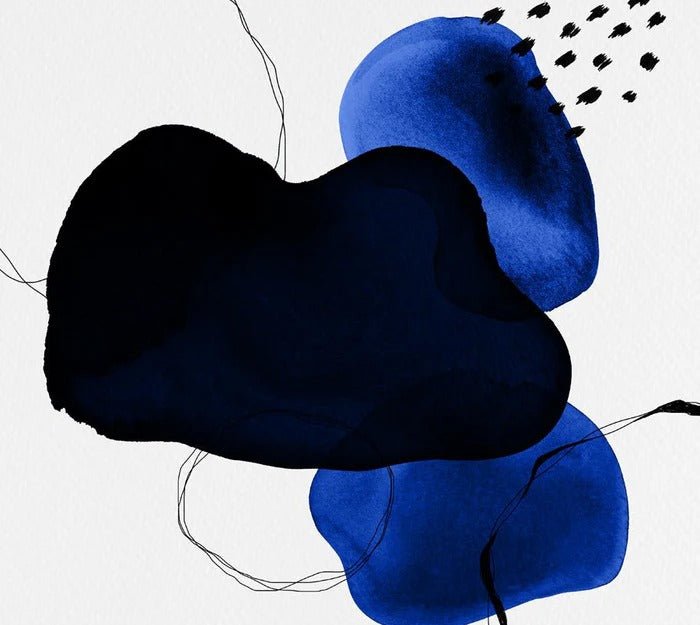 Modern watercolor wallpaper petrol blue