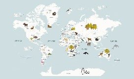 Children's map of the world in French glacier blue wallpaper
