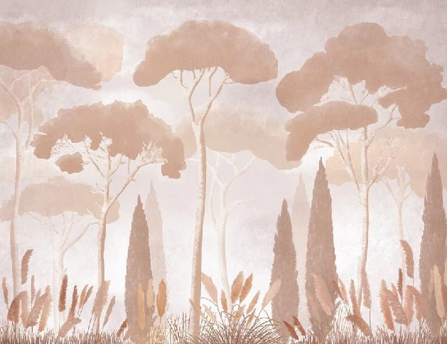 Sepia cypress pine wallpaper