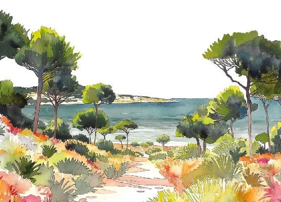 Panoramic summer air wallpaper